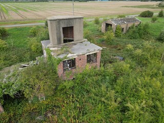 derelict world war 2 military airfield control tower yorkshire
