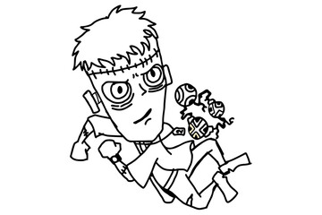 Obraz premium Halloween Character - Frankenstein