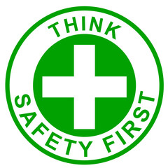 Obraz premium Safety first sign