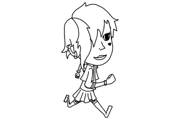 Obraz na płótnie Canvas Cartoon Character - Emo
