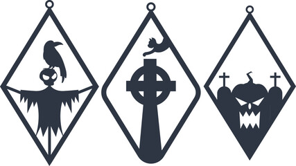 Halloween Earrings Jewelry Laser Cut