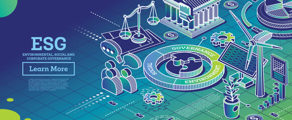 ESG Concept of Environmental, Social and Governance.