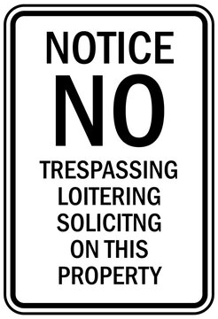 Private Property Warning Sign