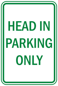 parking lot sign instruction