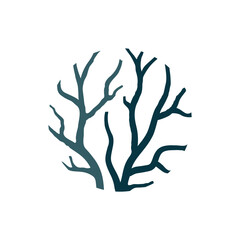 Dried tree branches forming a circle logo