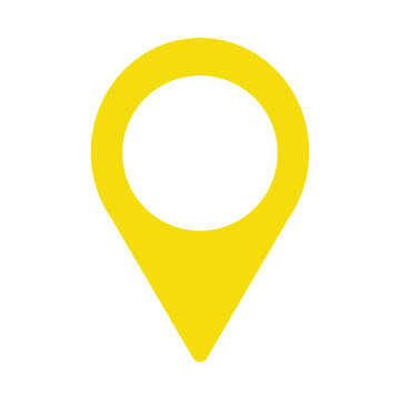 Yellow color map pointer icon