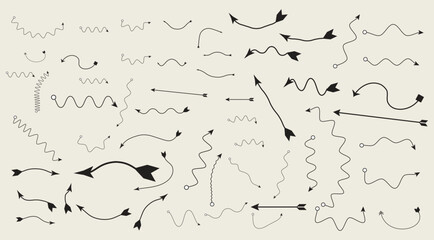 Set arrow icons. vector Collection different arrows sign. Set different cursor arrow direction symbols in flat style.