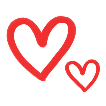 Doodle heart oil paint 