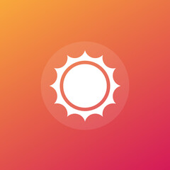 Sun icon, solar vector logo