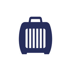 Pet carrier vector icon on white