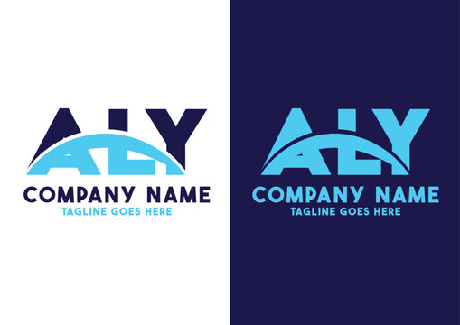 Letter ALY logo design vector template, ALY logo