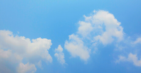 Naklejka na ściany i meble Summer blue sky cloud gradient light white background.