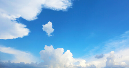 Summer blue sky cloud gradient light white background.