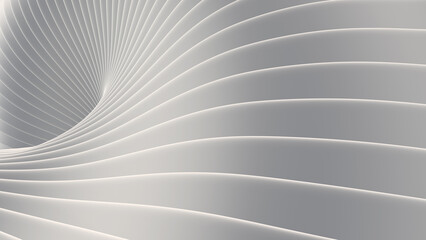 White grey background stripes 3D wavy pattern, elegant abstract striped pattern