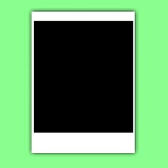 White tablet with black screen illustration. White computer tablet with empty dark screen. White tablet isolated on green background