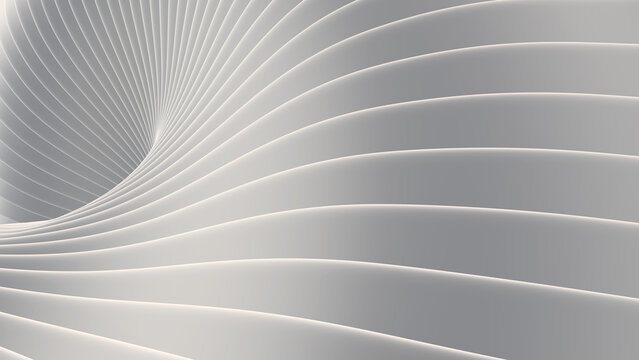 White grey background stripes 3D wavy pattern, elegant abstract striped pattern © Cobalt