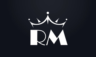 King crown logo design vector and extra bold queen symbol