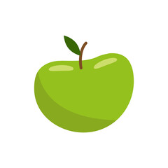 Vector illustration an apple. The apple in flat style. Illustration of fruit. 