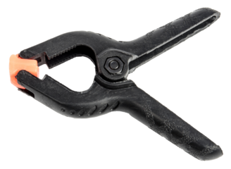 Pair of black clamp isolated