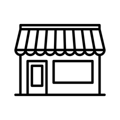 Store market icon. Online store marketplace or e-commerce shop.