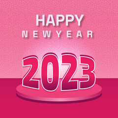 2023 happy new year social media greetings  design