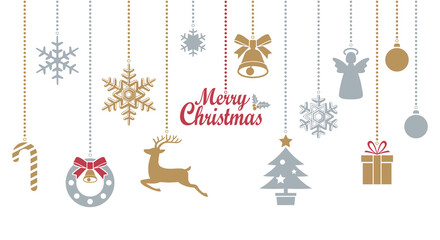 クリスマスオーナメント　アイコンセット　イラスト