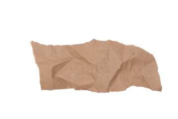 Piece of tear brown recycle cardboard paper