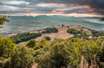 Fototapeta na wymiar Autumnal landscape ,mountains and hill .Greece