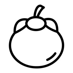 mangosteen line icon