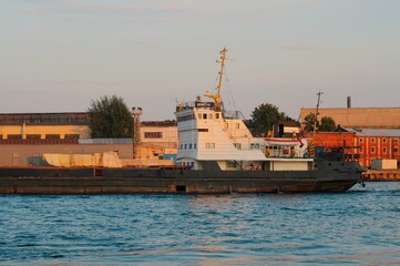 cargo ship in port