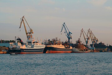 Fototapeta premium cargo ship in port