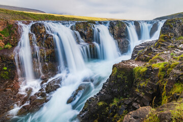 Landscape of the Kolugljúfur Canyon (Iceland)