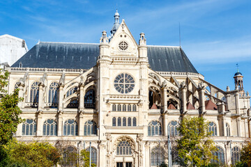 Exterior of the Saint-Eustache church in Paris, France, Europe