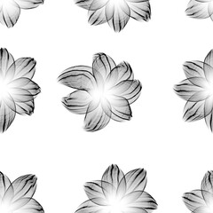 set of flowers seamless abstract pattern background fabric fashion design print wrapping paper digital illustration texture wallpaper 