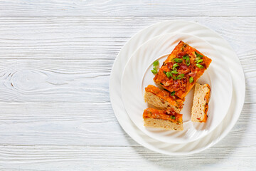Riced Cauliflower Breakfast Bake, top view