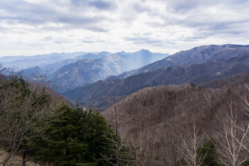 半月山登山道から観る山の風景　栃木県　日光市