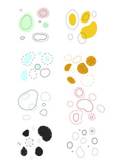 Dots pattern set vector illustration.