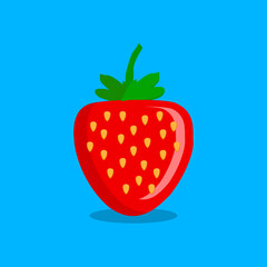 Fototapeta premium strawberry fruit vector illustration