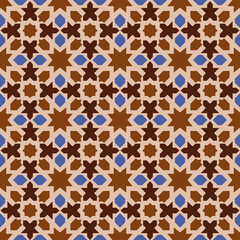 Seamless background image of star shape geometry pattern.