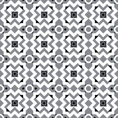 Seamless background image of vintage square cross geometry pattern.