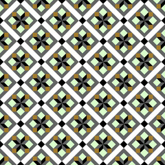 Seamless background image of vintage square geometry pattern.