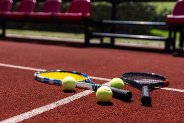 Tennis rackets, Tennis Ball, Backgrounds.