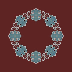 3d round ornament, vector design