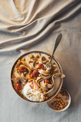 pasta with stracciatella
