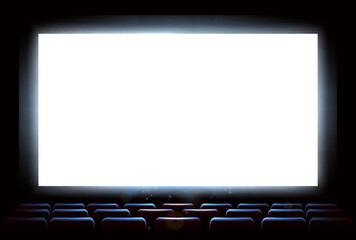 A movie screen in a cinema theater or theatre background - obrazy, fototapety, plakaty