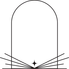 Monoline Arch Frame Minimalist Style