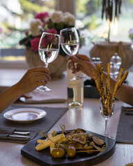 table setting in a restaurant