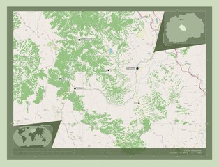 Caska, Macedonia. OSM. Labelled points of cities