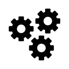 Gear icon template color editable. Gear symbol color editable