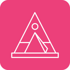 Tipi Line Round Corner Background Icon © SAMDesigning